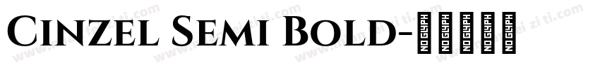 Cinzel Semi Bold字体转换